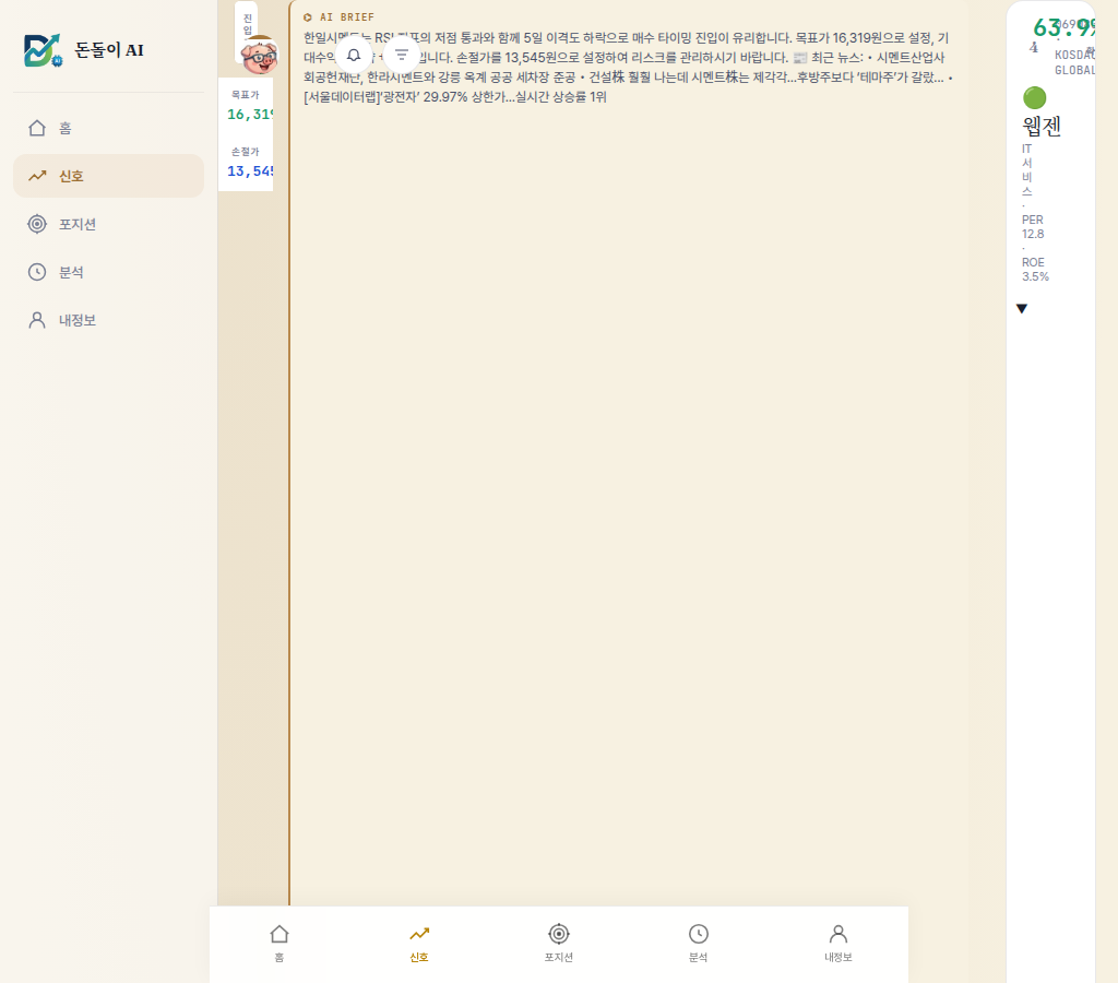 대시보드 태블릿 레이아웃